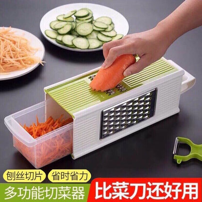 Multifunctional vegetable cutter, vegetable cutter, shredded artifact, grater, shredded potato cutter, shredded slice. - Mixbatch