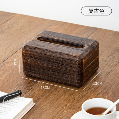 P Solid wood  tissue box Sycamore wood