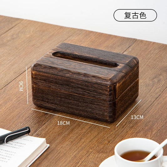 P Solid wood  tissue box Sycamore wood