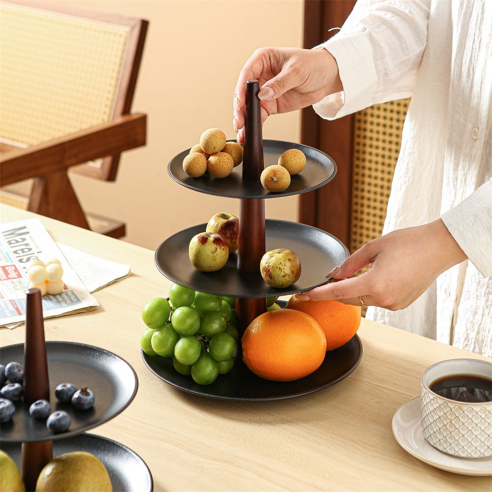 P retro multi-level rotating fruit plate