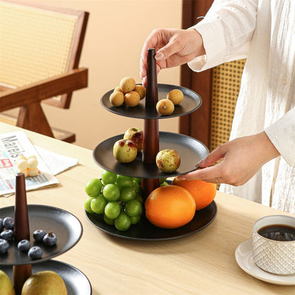 P retro multi-level rotating fruit plate