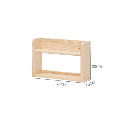 P Solid wood wall-mountedShelf Picture book shelf Children's bookshelf