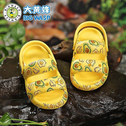 P bumblebee children's sandals men's and women's bag head sandals summer middle and small children's foot protection beach shoes lightweight baby cool slippers