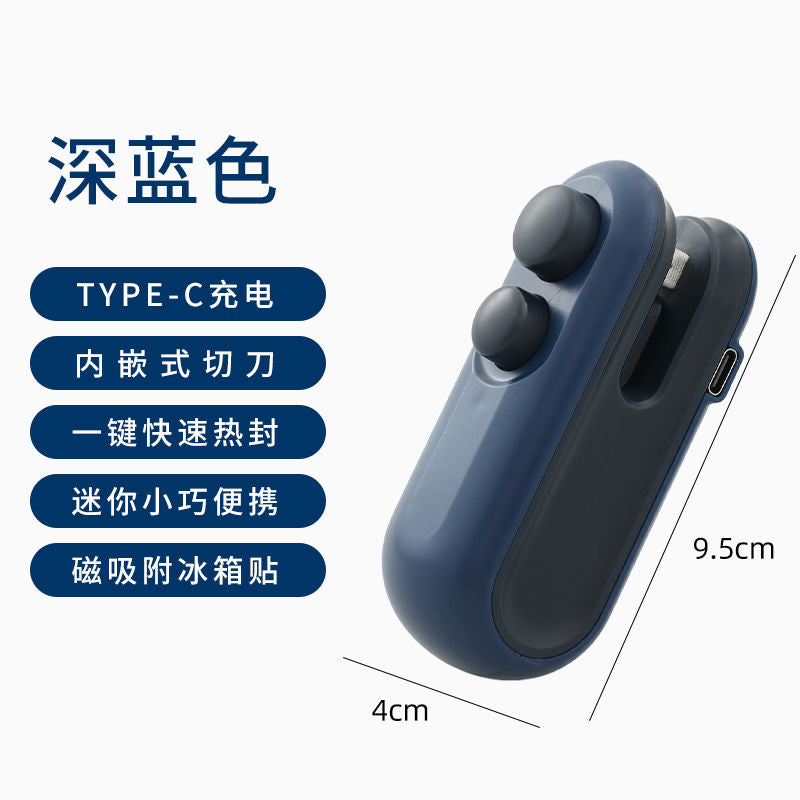(VIDEO) New Mini Sealing Machine Magnetic Charging Household Snack Freshness Sealing God Multi functional Small Sealing Machine - Mixbatch