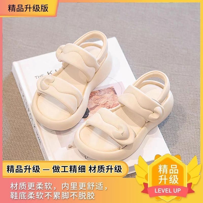 P new soft-soled sports beach shoes summer middle-aged and older children, foreign-style princess students, ultra-light explosion