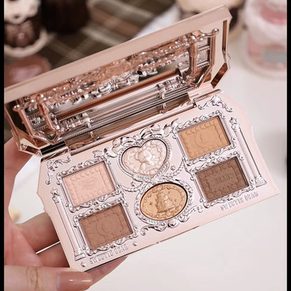 P Flower Know Sweetheart Bear Six Color Eyeshadow Matte Pearlescent