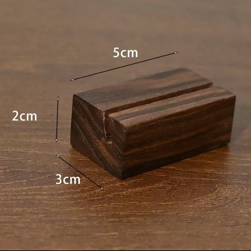 P green cedar solid wood black walnut simple ornament business card holder