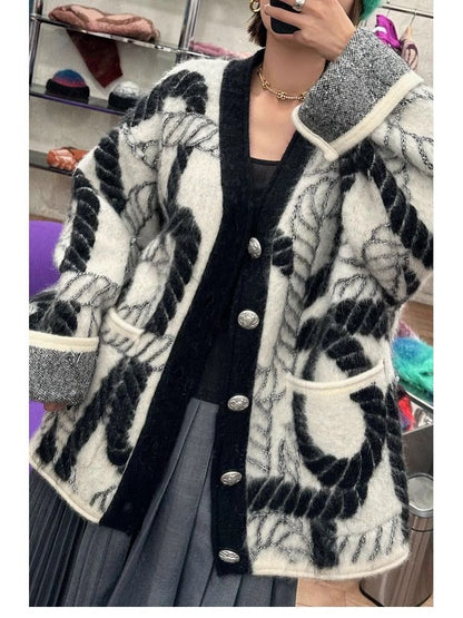 P Knitted sweater jacket
