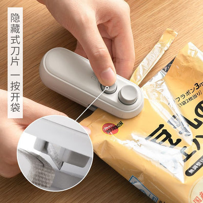 (VIDEO) New Mini Sealing Machine Magnetic Charging Household Snack Freshness Sealing God Multi functional Small Sealing Machine - Mixbatch