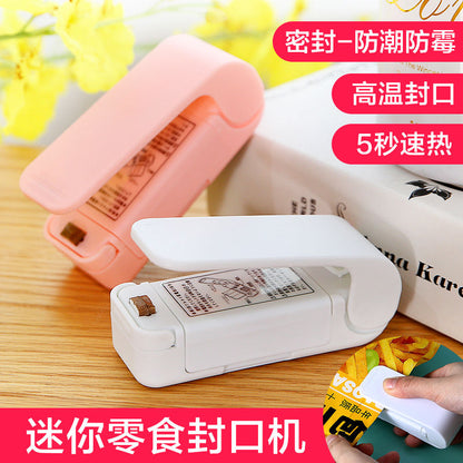 (VIDEO) New Mini Sealing Machine Magnetic Charging Household Snack Freshness Sealing God Multi functional Small Sealing Machine - Mixbatch