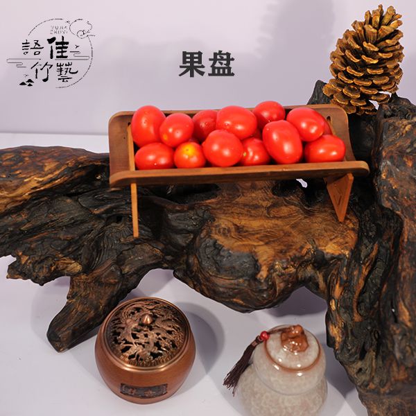 P Handmade bamboo fruit plate