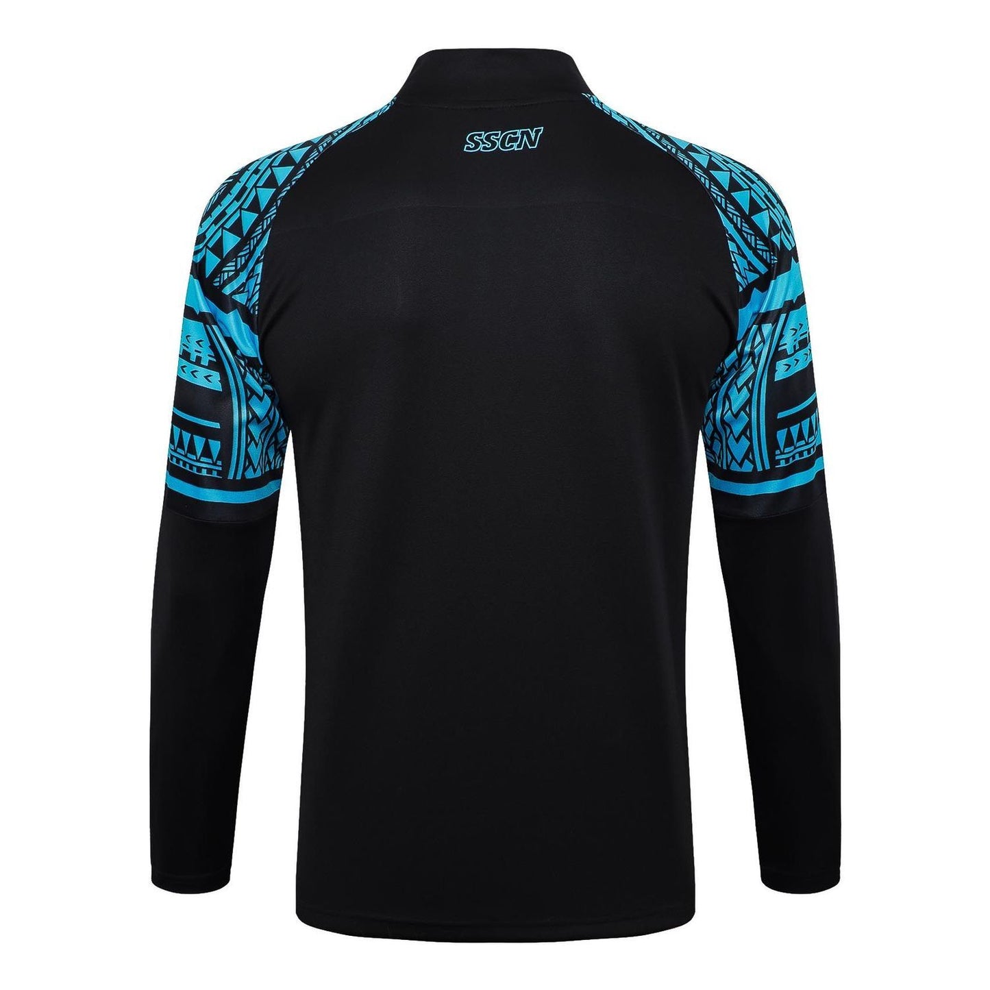 A 2324 semi-La Naples black training sportswear autumn and winter long zipper embroidered football jersey trousers set