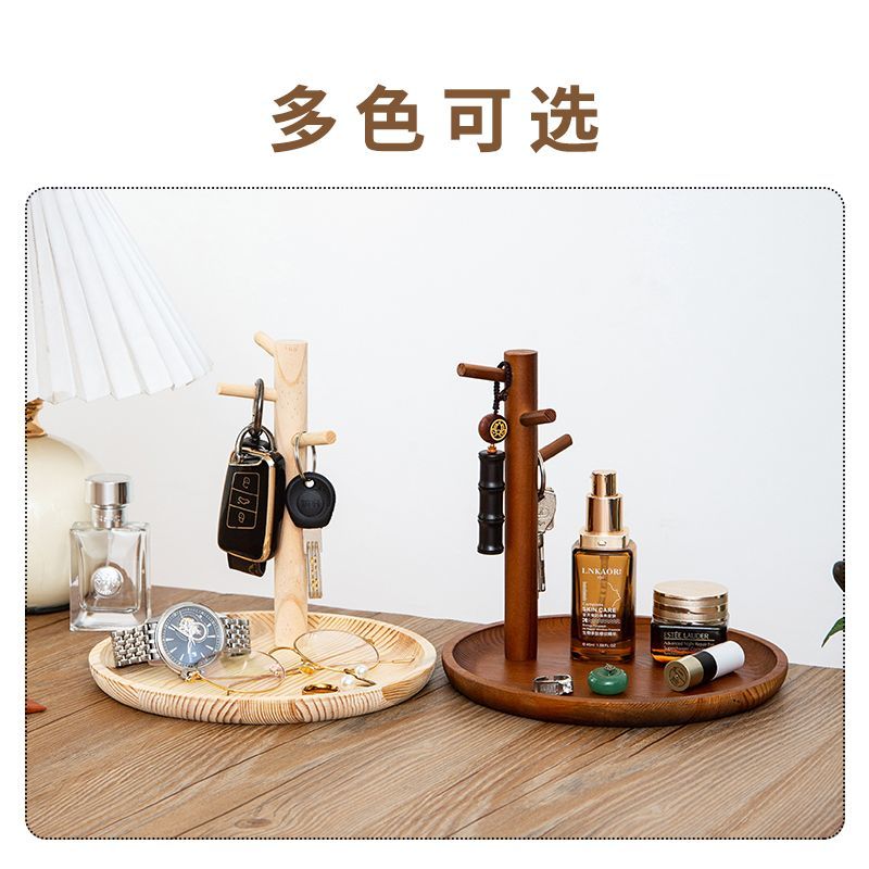 P Solid wood key hanger table storage rack