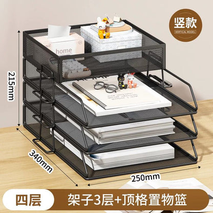 P metal desktop storage rack