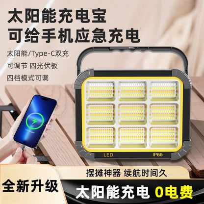 [90,000 Collection] Portable Solar Light Household Outdoor Charging Mobile Lighting Special Outdoor Camping Light Stall Night Market Light - Mixbatch