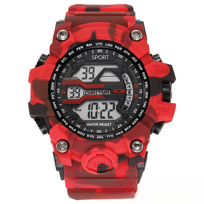 A big mud king with the same life waterproof electronic watch men's students teen trend wolf warrior outdoor sports watch
