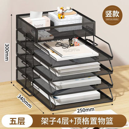 P metal desktop storage rack