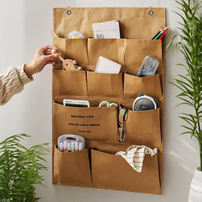 P Kraft paper storage hanging bag storage bag