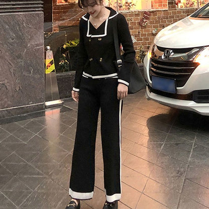 A women's knitted suit