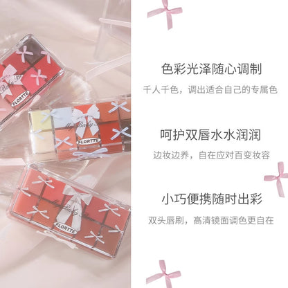 P Flower Loria Pounding Princess Ten Color Palette Lip Freeze Plate Lipstick Lip Glaze Student Moisturizing Palette