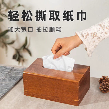 P ebony tissue box  high-end solid wood