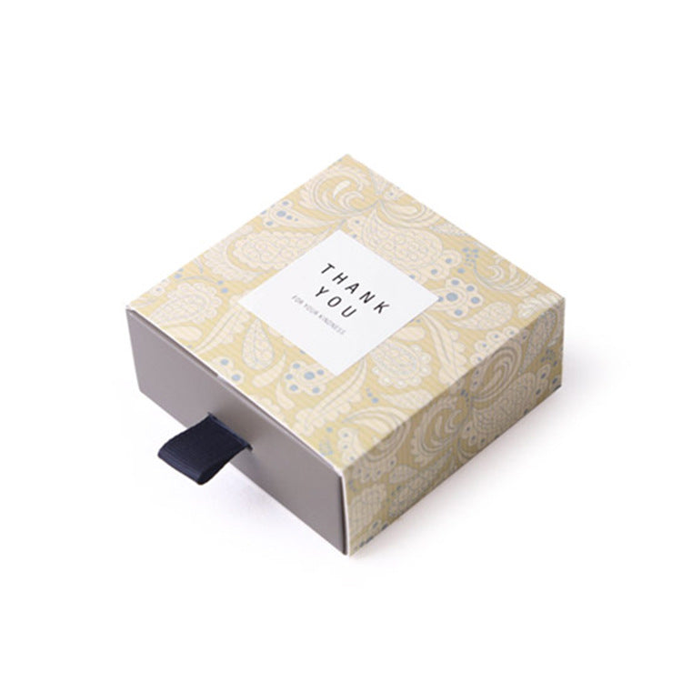 A square creative classical tea drawer packaging gift box spot Korean version small gift handmade soap pulling paper box MOQ: 100PIECE - Mixbatch