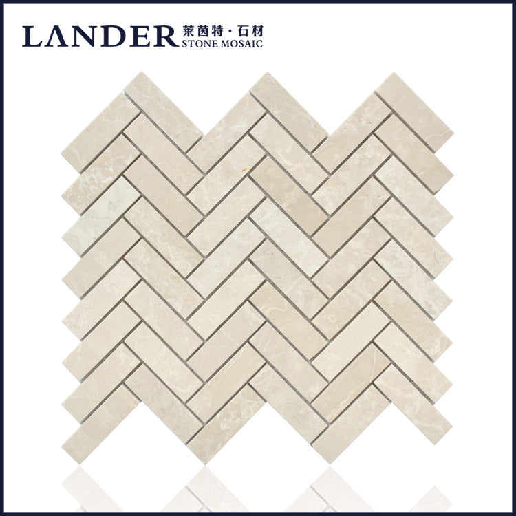 A natural marble bathroom wall mosaic