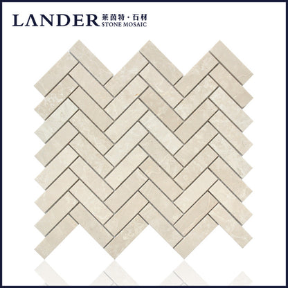 A natural marble bathroom wall mosaic