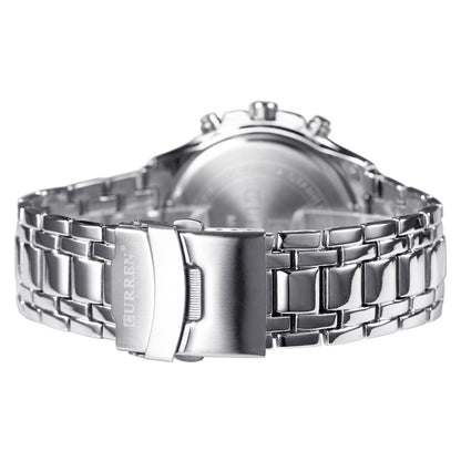 A  8023 Men's Watch European and American Popular Men's Watch Business Steel Strap Large Dial Waterproof Quartz Watch - Mixbatch