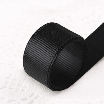 A gift box packaging decoration 25MM black threaded webbing clothing luggage accessories polyester threaded belt 25 yards/roll MOQ: 5O ROLL - Mixbatch