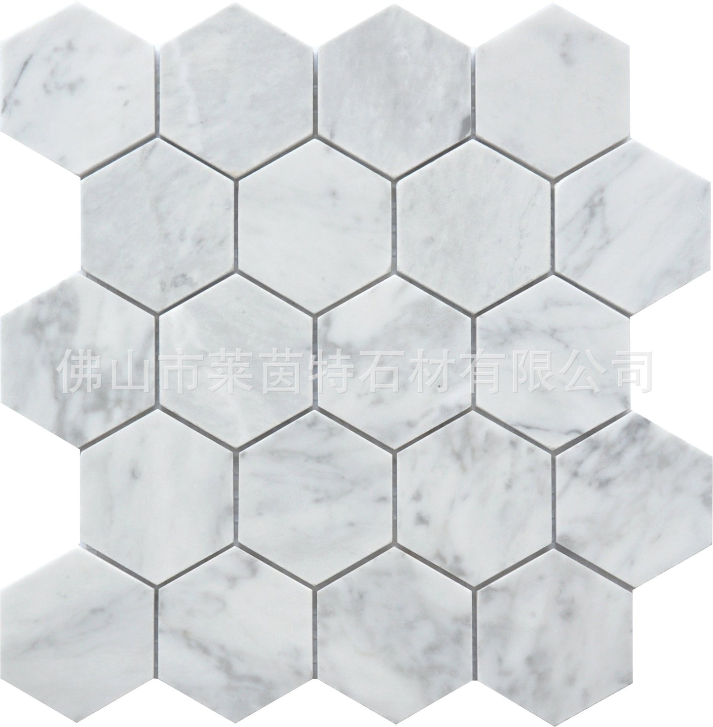 A natural marble mosaic hexagonal brick bathroom wall brick