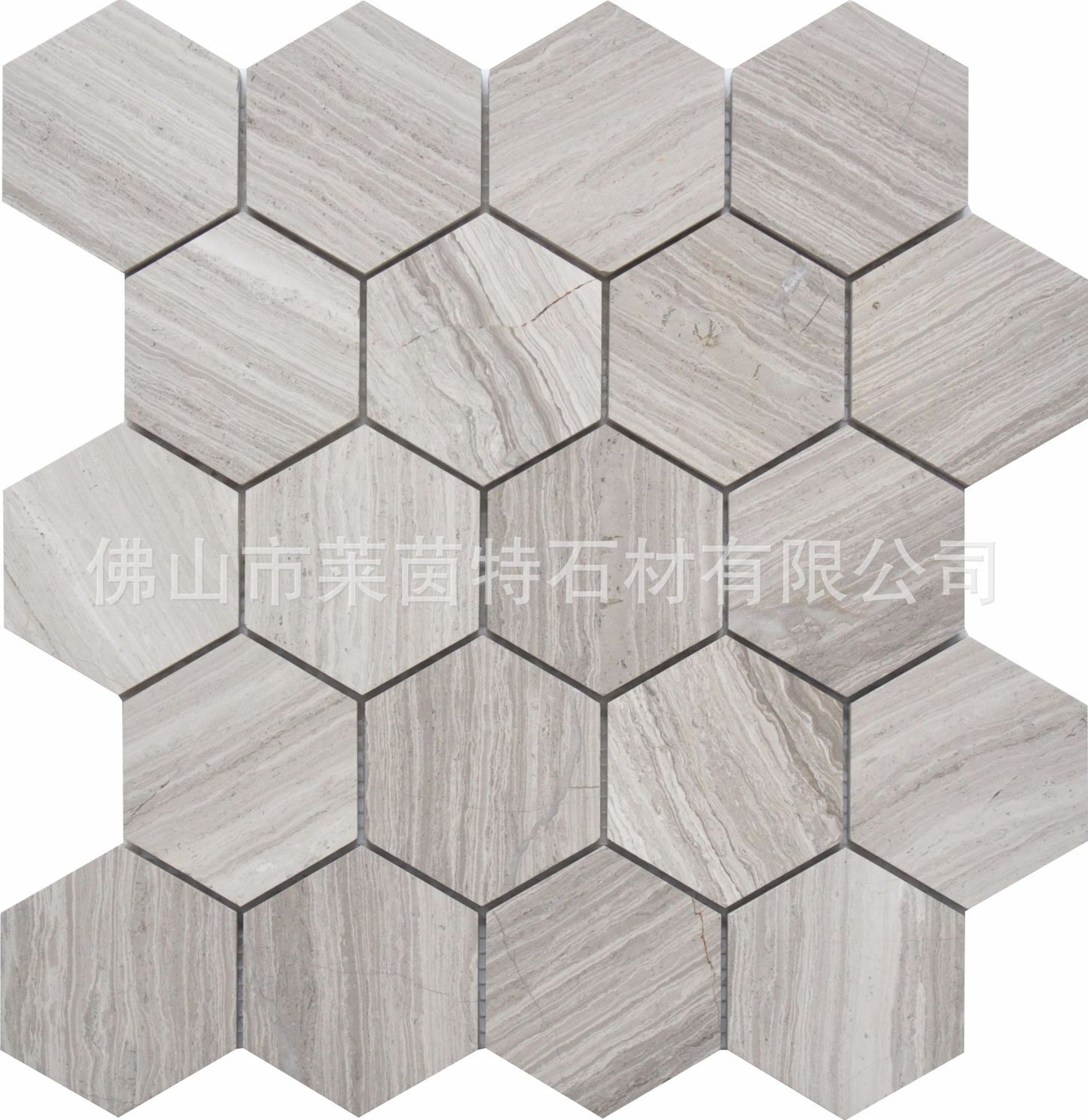 A natural marble mosaic hexagonal brick bathroom wall brick
