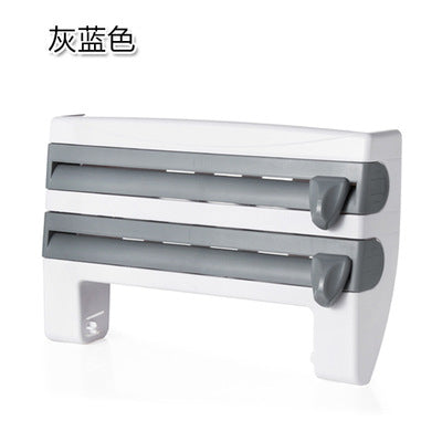 A with cutter, plastic wrap storage rack, refrigerator hanging barbecue plastic wrap rack, kitchen rack with cutting