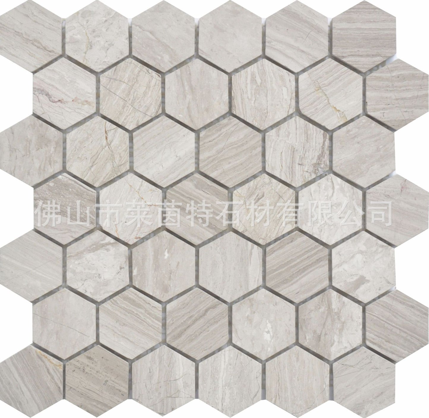 A natural marble mosaic hexagonal brick bathroom wall brick