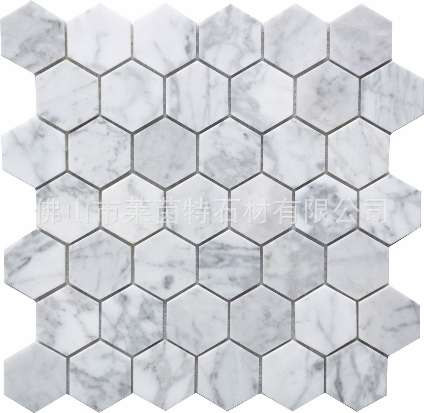 A natural marble mosaic hexagonal brick bathroom wall brick