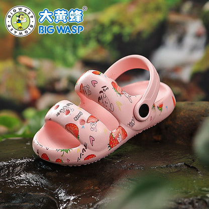 P bumblebee children's sandals men's and women's bag head sandals summer middle and small children's foot protection beach shoes lightweight baby cool slippers