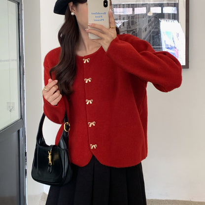P Butterfly Button Sweater