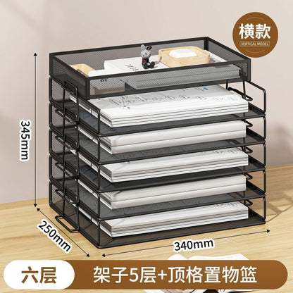 P metal desktop storage rack