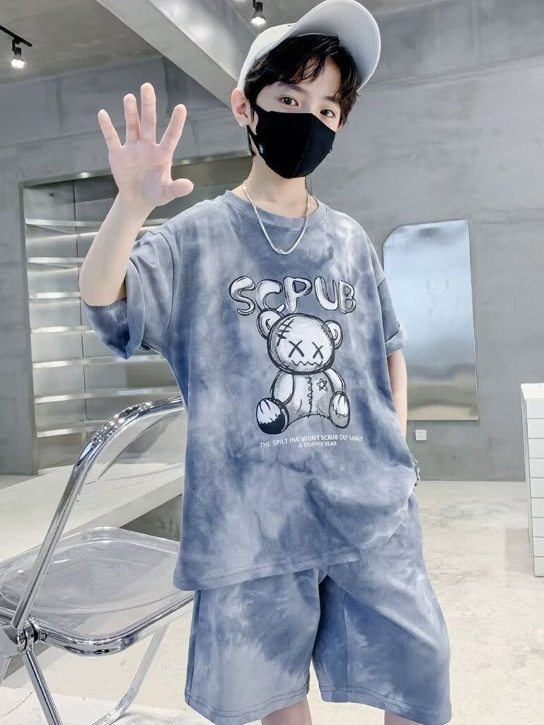 P new children's clothing summer Internet celebrity boys short sleeves cool handsome fashion