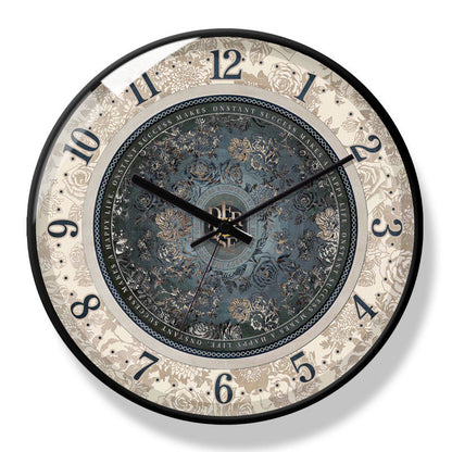 [7819 people's collection] French classical light luxury living room clock hanging wall modern home retro restaurant 2024 new decorative art clock - Mixbatch