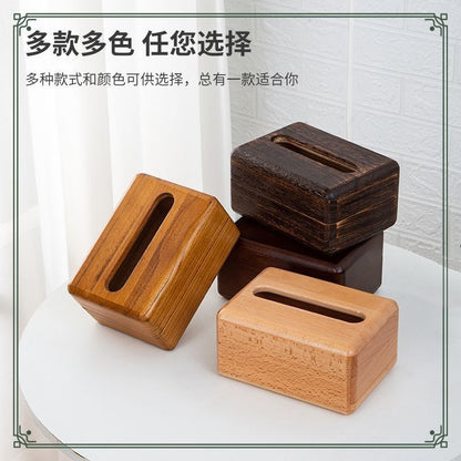P solid wood tissue box household simple paper drawer box dining table coffee table table wooden drawer paper box living room bedroom meal paper box