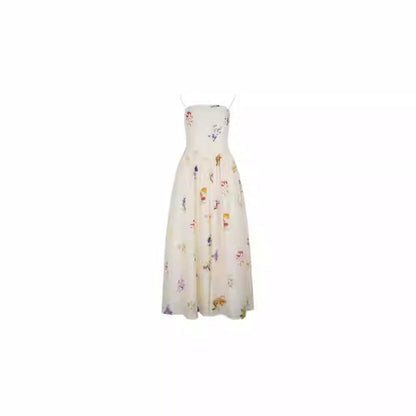 P thin shoulder strap floral dress