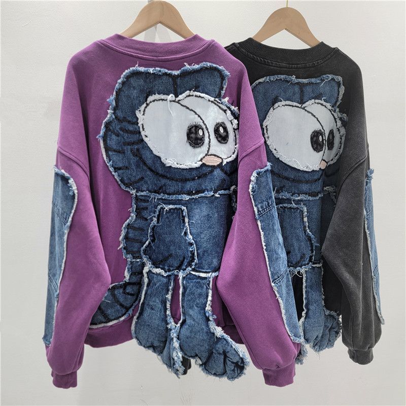 P color matching cloth sweater
