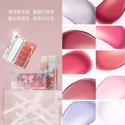 P Flower Loria Pounding Princess Ten Color Palette Lip Freeze Plate Lipstick Lip Glaze Student Moisturizing Palette
