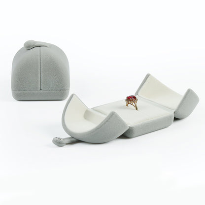 A flannel jewelry box