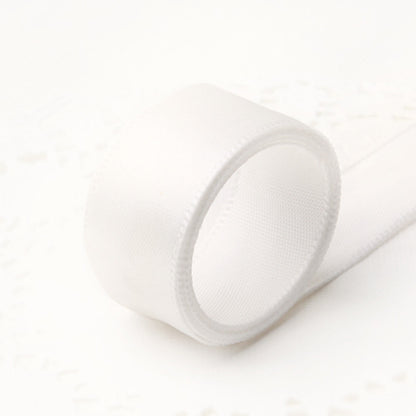 A 10MM White Garment Accessories Ribbon Ribbon Bouquet Packaging Webbing Spot Packaging Polyester Webbing 25 Yards/Roll MOQ: 50 ROLL - Mixbatch