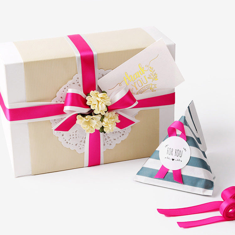 A rose red polyester webbing ribbon ribbon spot ribbon packaging gift box special bouquet bow 25 yards/roll MOQ: 50 ROLL - Mixbatch
