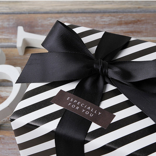 A gift box packaging decoration 25MM black threaded webbing clothing luggage accessories polyester threaded belt 25 yards/roll MOQ: 5O ROLL - Mixbatch