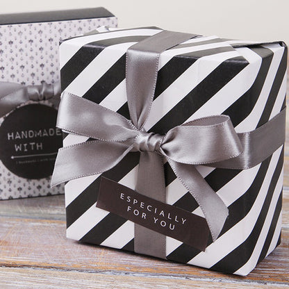 A gift box decorative gray webbing bouquet bow packaging spot clothing accessories ribbon ribbon 25 yards/roll MOQ: 50 ROLL - Mixbatch
