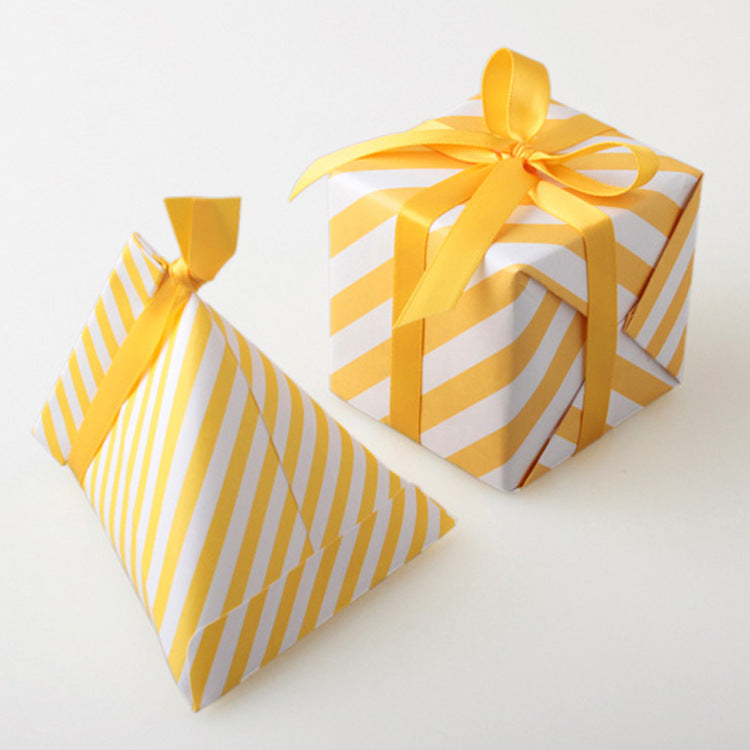 A Spot sale 10mm yellow silky rainbow belt polyester happy candy gift box packaging polyester silk webbing 23 meters/roll MOQ: 50 ROLL - Mixbatch